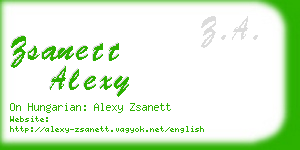 zsanett alexy business card